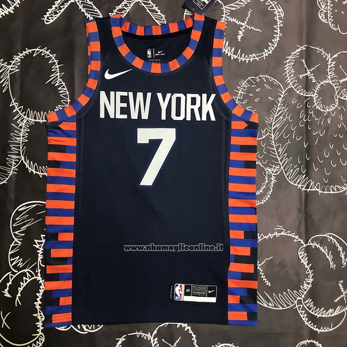 Maglia New York Knicks Carmelo Anthony #7 Citta Edition 2019-20 Blu